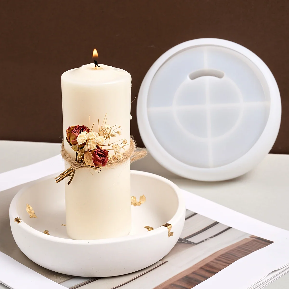 Поднос для ароматерапии силиконовая форма с контейнером пепла сделай сам