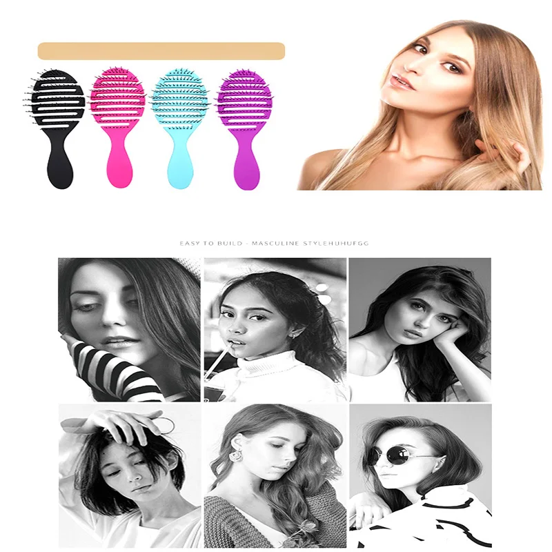 Щетка Wet Brush Pro Flex Dry гребень изогнутой формы массажная расческа пушистой для