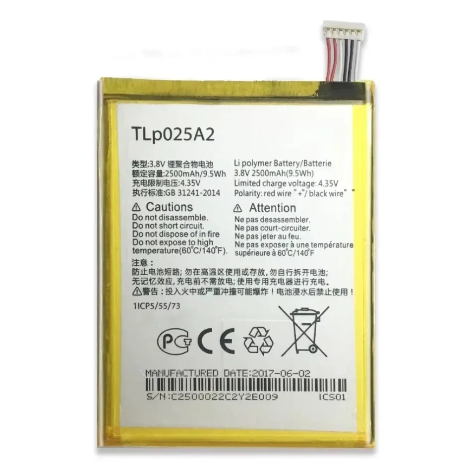 Аккумулятор для мобильного телефона Tlp025a2 2500 мАч Alcatel One Touch Pop 3 (5 5) 5054A OT-5054 5054T 5054D