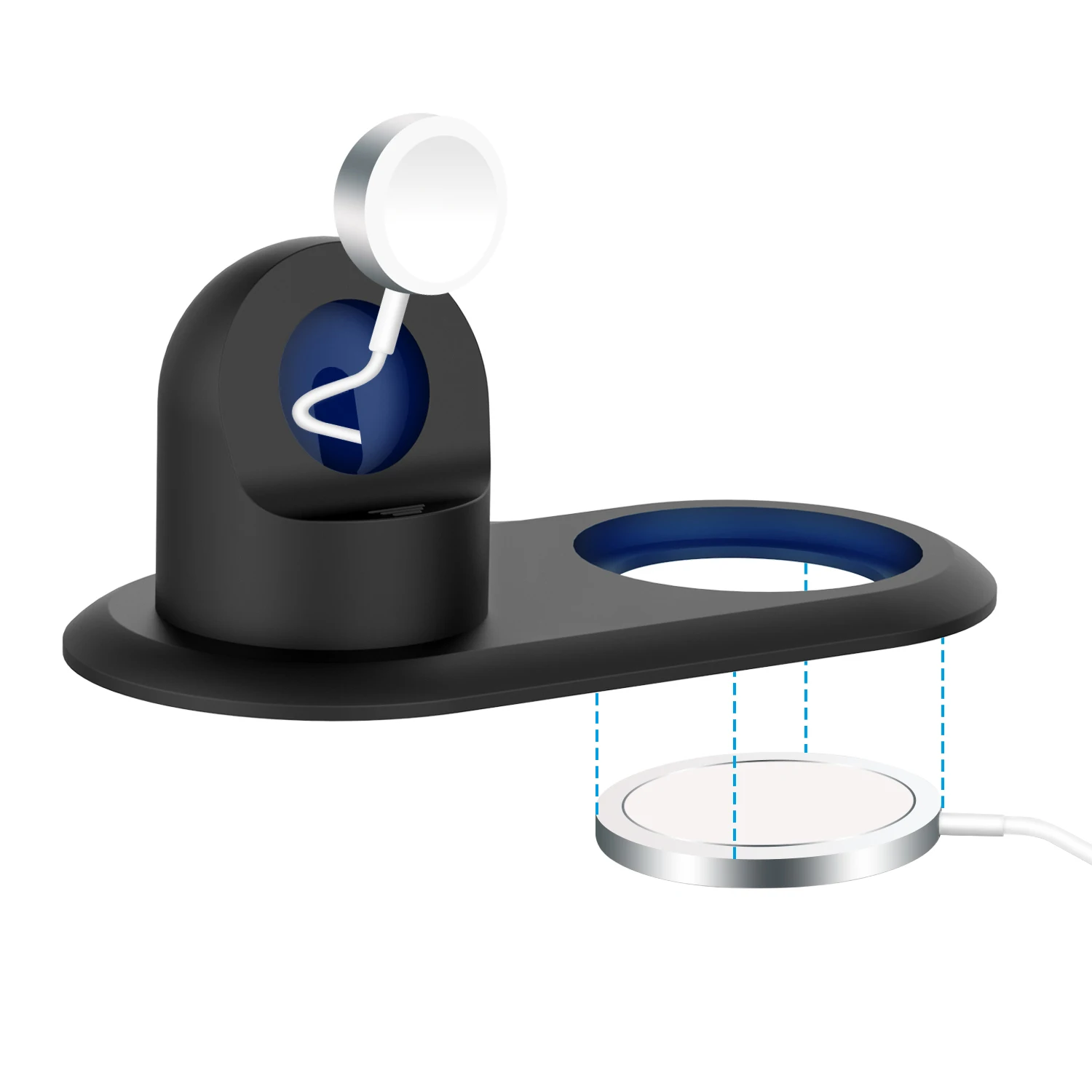 2in1 Charging Stand for Apple watch 42mm 38mm charger station dock iwatch series 7 6 5 4 3 se for IPhone 12 13 Smartphone