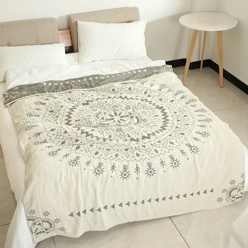 100% Cotton Nordic Sofa Bed Throw Blankets Gauze Bohemian Bedroom Leisure Bedspread Boho Home Decor for Living Room Chair