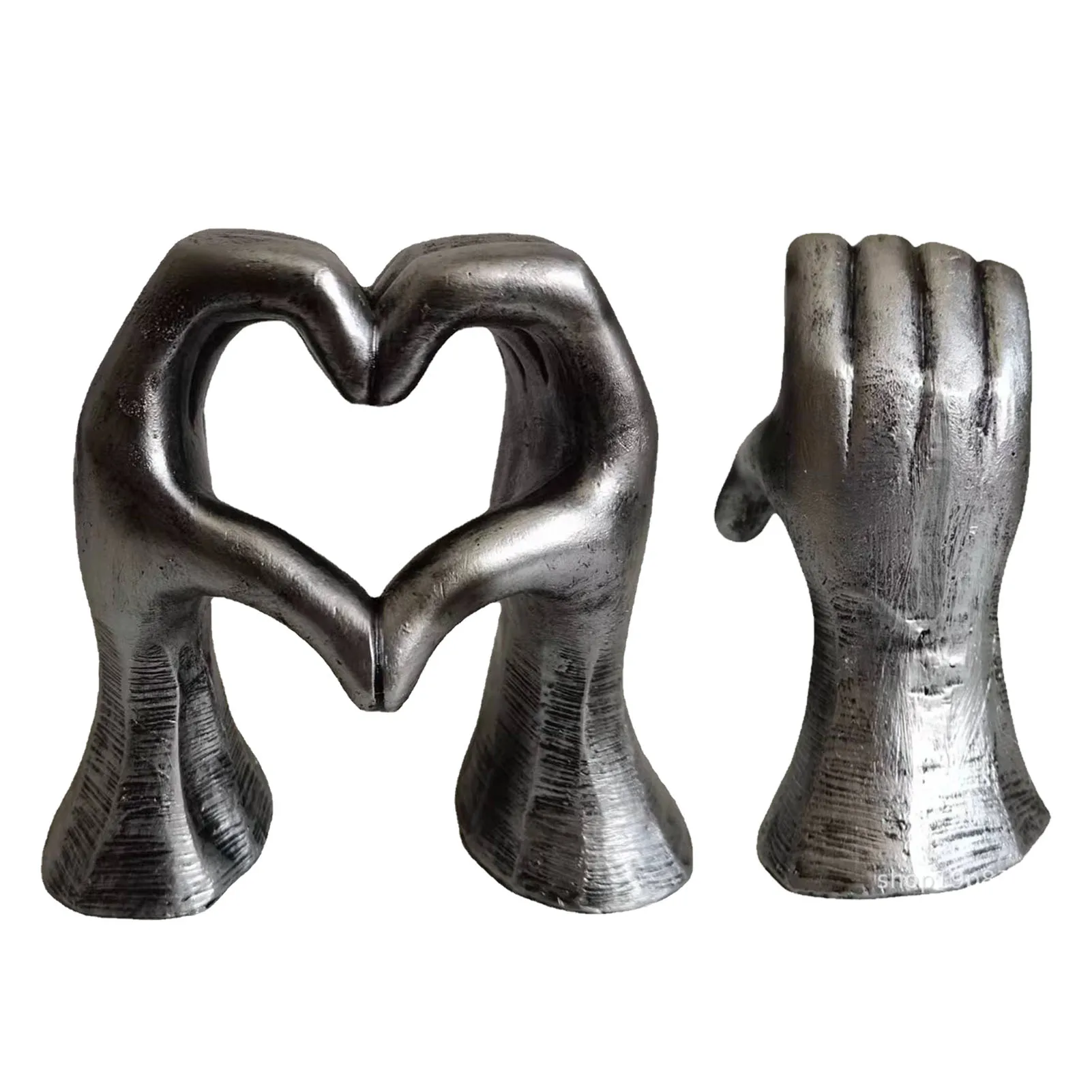 

Nordic Heart Gesture Sculpture Resin Home Decoration Love Garden Statue Figurines Wedding Ornaments For Bedroom Desk Accessories