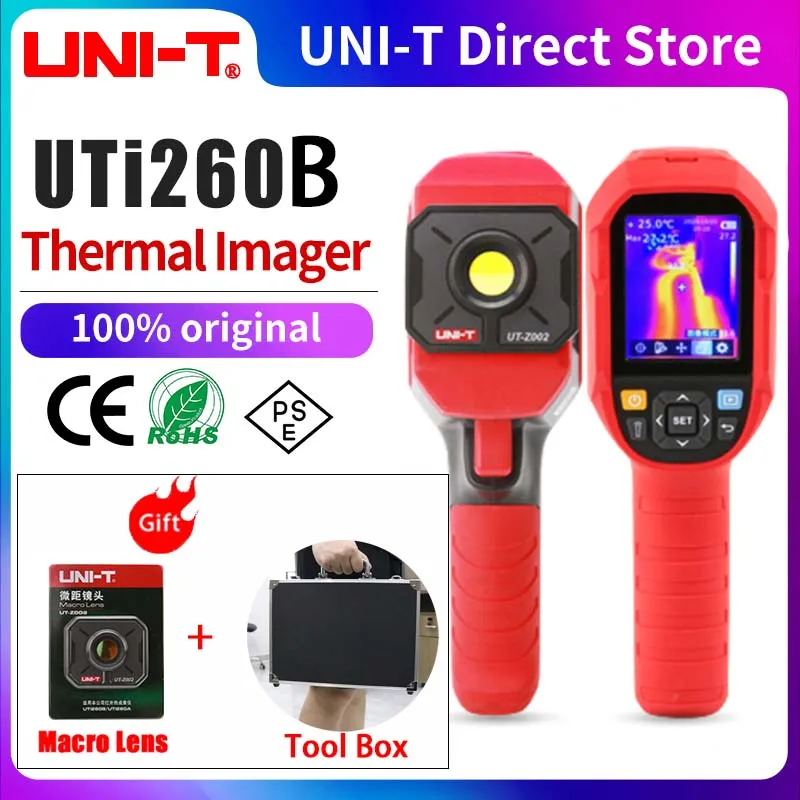 

Resolution 256 x 192 Infrared Thermal Imager UNI-T UTi260B Handheld Thermal Camera Infrared Thermometer (Including Battery)