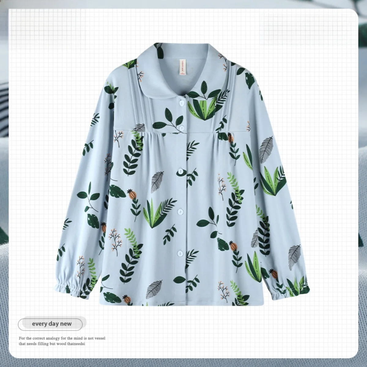 Хлопковые пижамы для мамы. Женский цельный топ на весну и осень с длинными