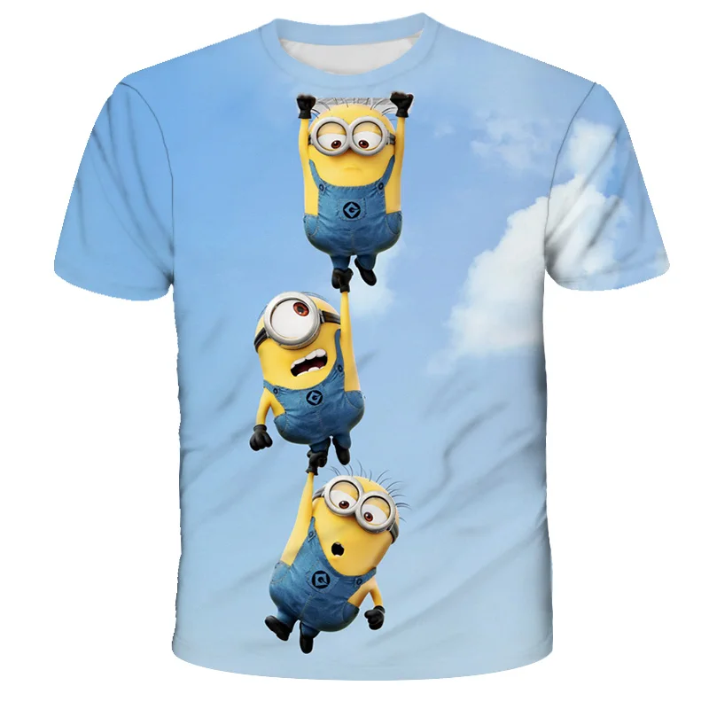 

Summer children's casual boy and girl T-shirt cute little yellow cartoon boy clothing casual short-sleeved 3D children's T-shirt