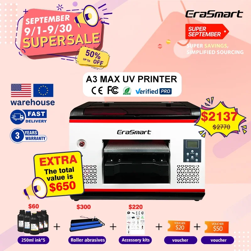 14-дюймовая цифровая настольная A3 струйная бутылка кружка чашка устройство для