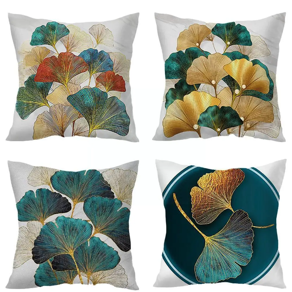 

Ginkgo Leaf Pillow Polyester Pillow Soft Cushion Decor 45x45cm Xmas Cushion Year Home Pillow S New Covers Cove P3k9