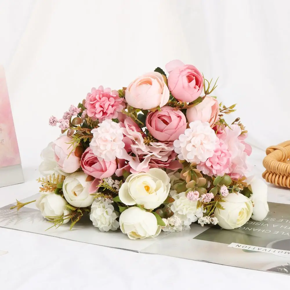 

Искусственные розы, цветы, искусственные цветы ручной работы, букет невесты, товары для фотографий, 1 шт.