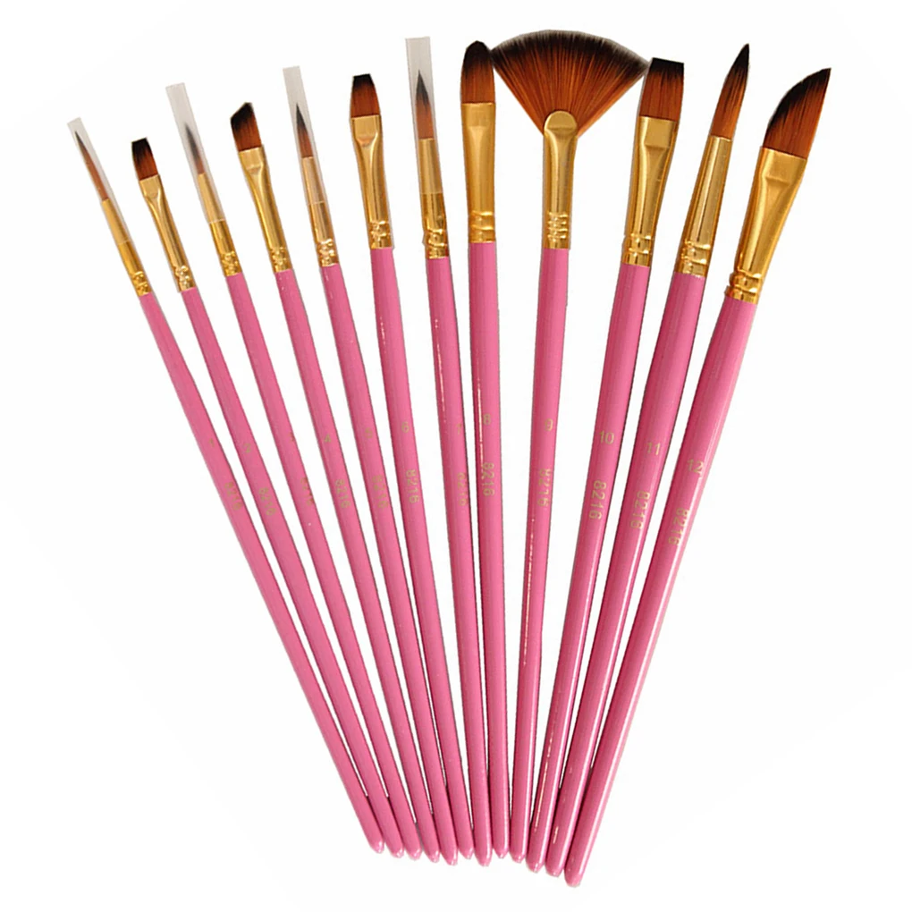 

12 шт./набор, кисти для рисования акварелью и маслом