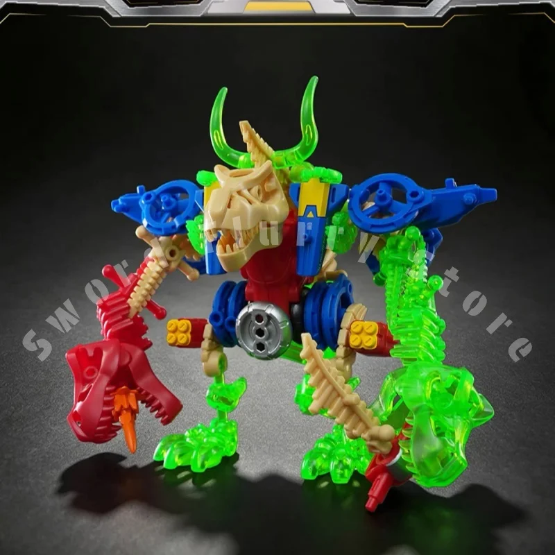 Фото В наличии 52TOYS Beastbox Primal Roar: трансформируемая игрушка, танк Ти-Рекс, мамонт, мотоцикл, коллекционная модель, игрушки, подарок. №4