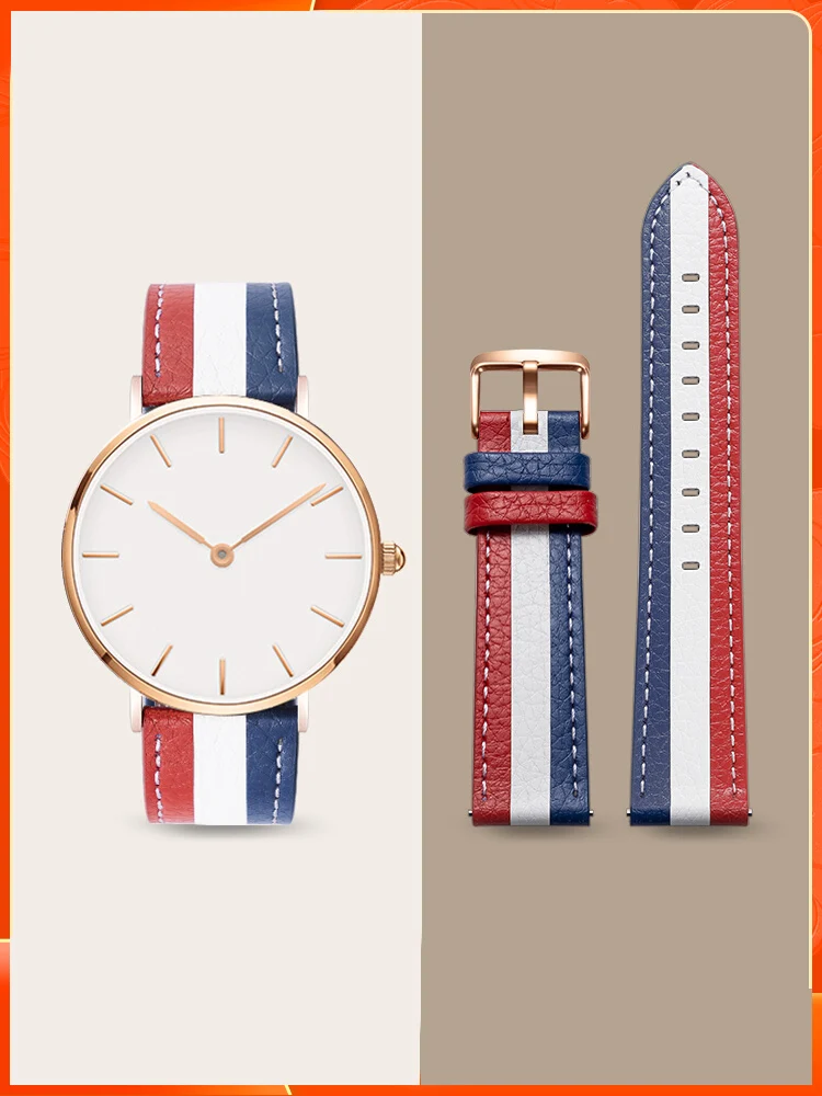 

New Pattern Watch Band For DW Daniel Wellington Watch Strap Women Quality Genuine Leather 18mm 20mm 22mm Men Vintage Watch Chain