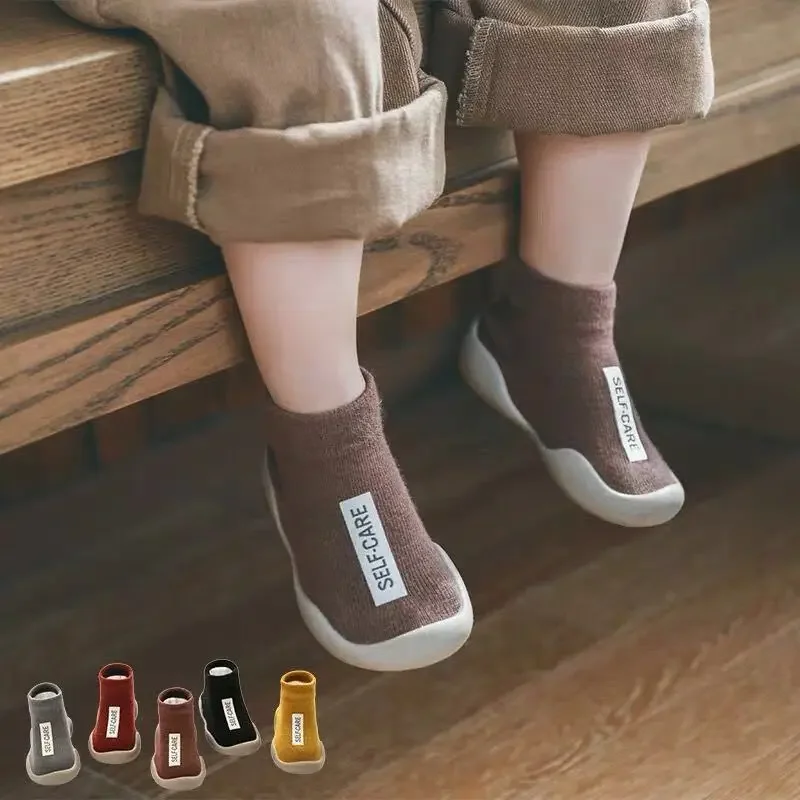 

Детская прогулочная обувь с мягкой подошвой, противоскользящие детские носки на весну и осень, дышащая детская обувь и носки для дома