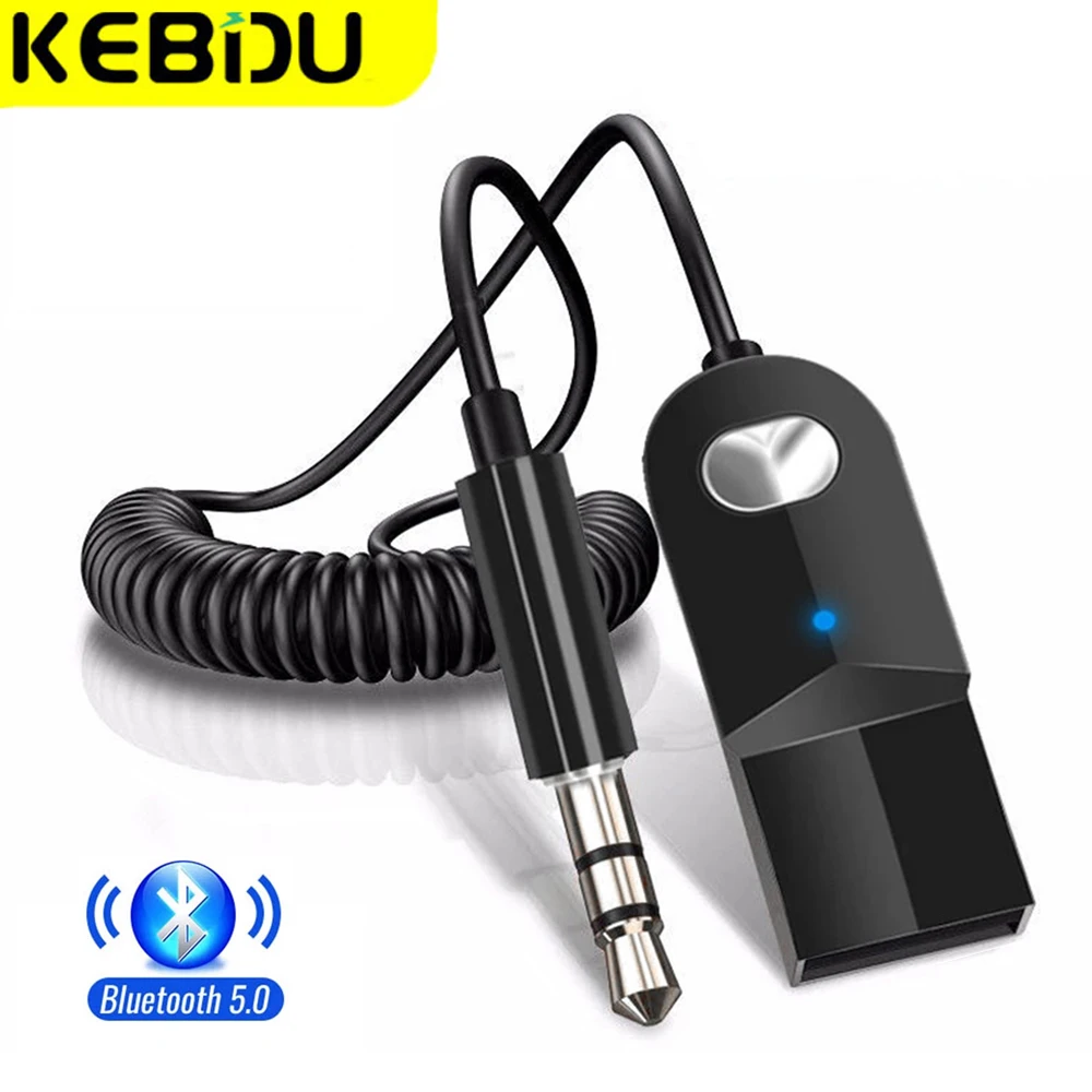 

Беспроводной Bluetooth Aux-приемник KEBIDU, адаптер USB к разъему 3,5 мм, комплект громкой связи для автомобильного стерео Bluetooth-передатчика