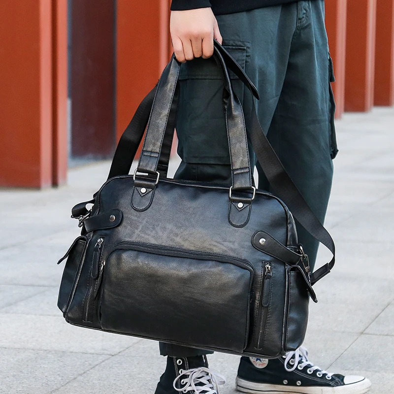 YILIAN Fashion street man bag Shoulder bag soft leather crossbody bag Men's handbag Casual fashion bag travel bag