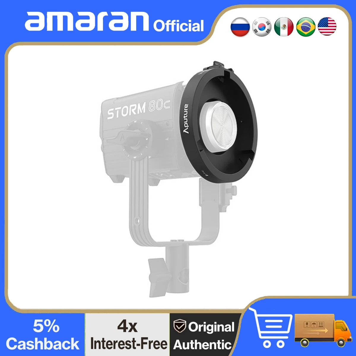 Фото Адаптер Aputure Mini ProLock к креплению Bowens для моноблока STORM 80c №1