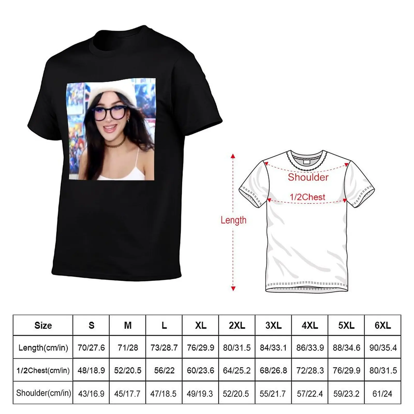 Футболка для фанатов Sssniperwolf с стильным принтом и коротким рукавом (art.: 3920dd0785fd1) - 3920dd0785fd1