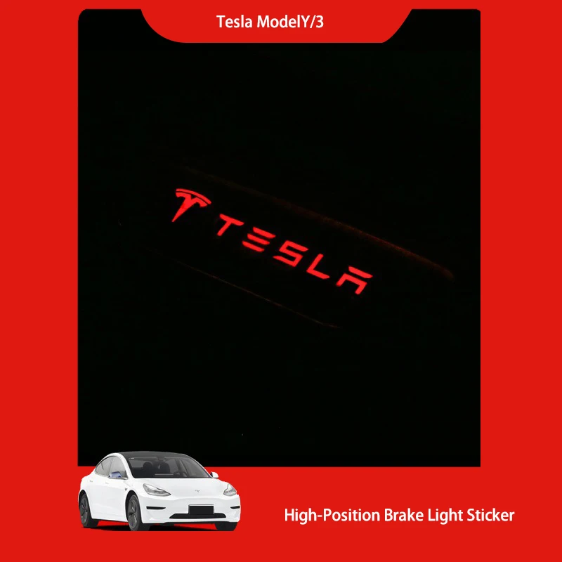 

Acrylic Car Brake Light High-position Brake Light Patch Is Suitable For Tesla Model Y 2021 2020 2019 Auto Parts Modification