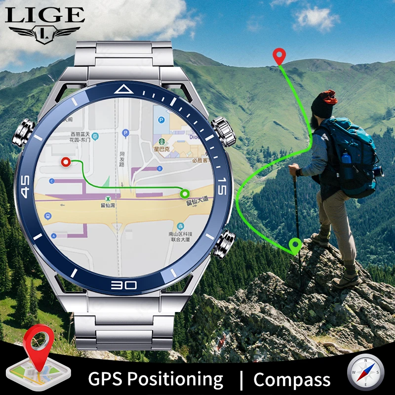 2023 GPS Motion Trajectory Recording Smartwatch Men Smart Watch I68 Waterproof Bluetooth Call Fitness ECG PPG Sport Watches Lady