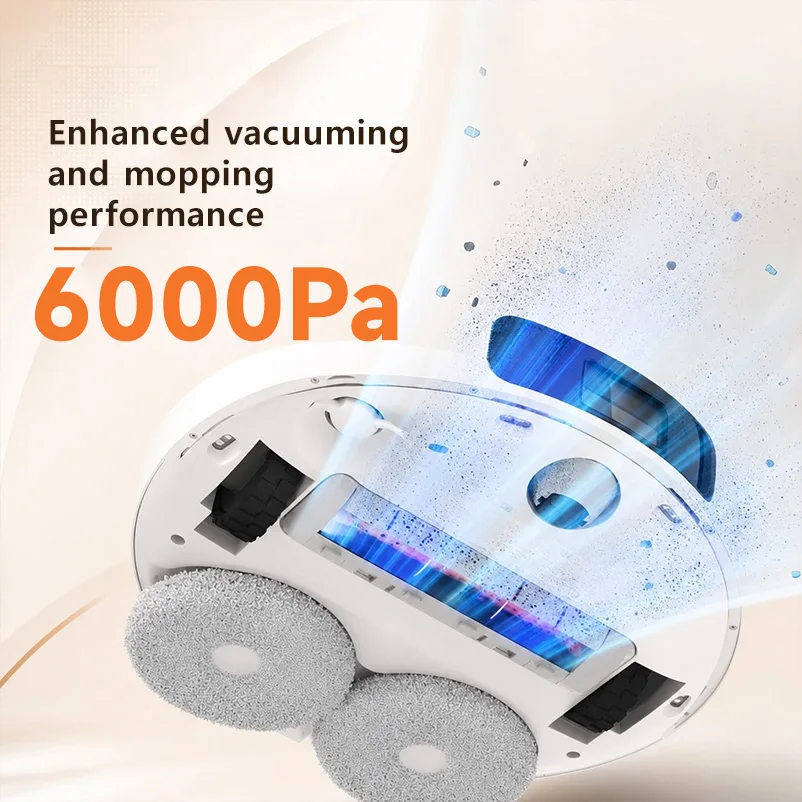 Робот-пылесос Xiaomi OMNI 2 (X20+), 6000 Па, автоматическое сборение пыли, умное управление, для шерсти животных и твердых полов, совместимость с AlexaGoogle Assistant (art.: 3920dbe79fb7f) - 3920dbe79fb7f