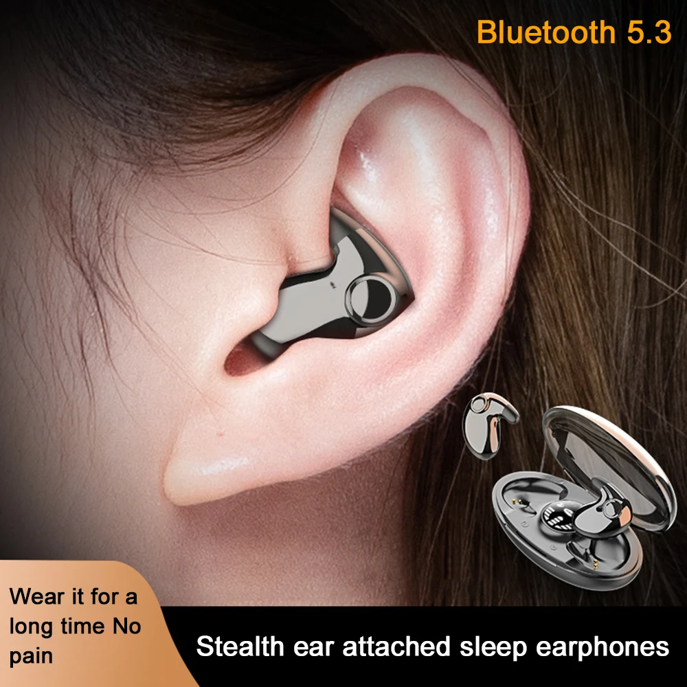 

TWS Wireless Headphones Invisible Earbuds With Mic HD Call Bluetooth 5.3 Earphones Headsets HIFI Music Earplug Sports Waterproof