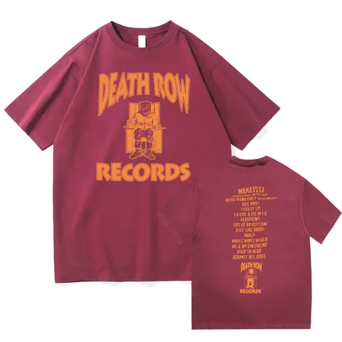 Футболка с надписью «Death Row», «Dr Dre Tupac», модная уличная футболка в стиле хип-хоп