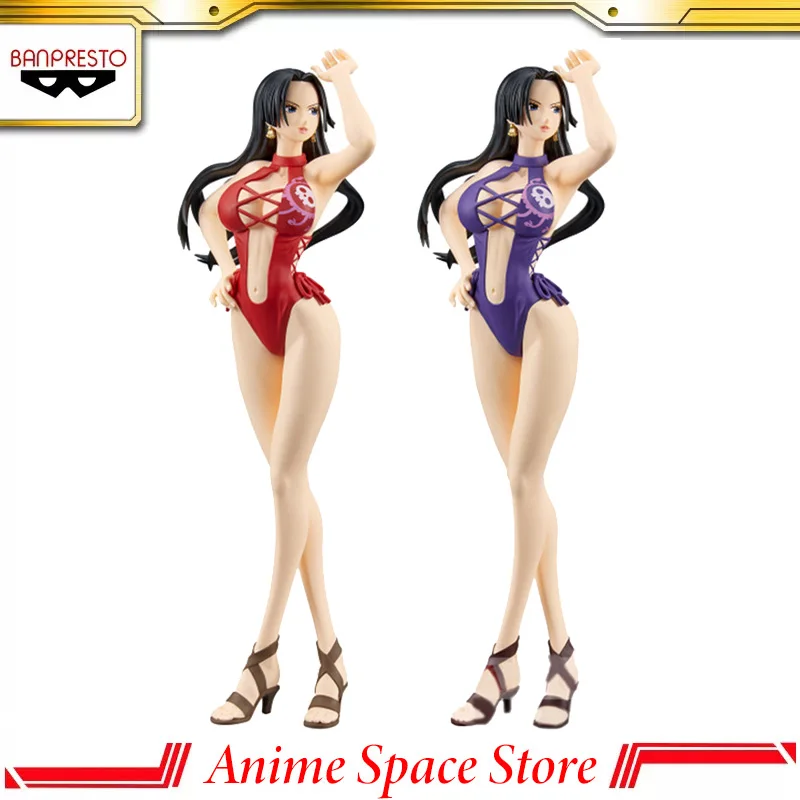 

Banpresto 100% Original One Piece 20cm Anime Boa Hancock Grandline Girls On Vacation Swimsuit Classic Sexy Action Model PVC Toys