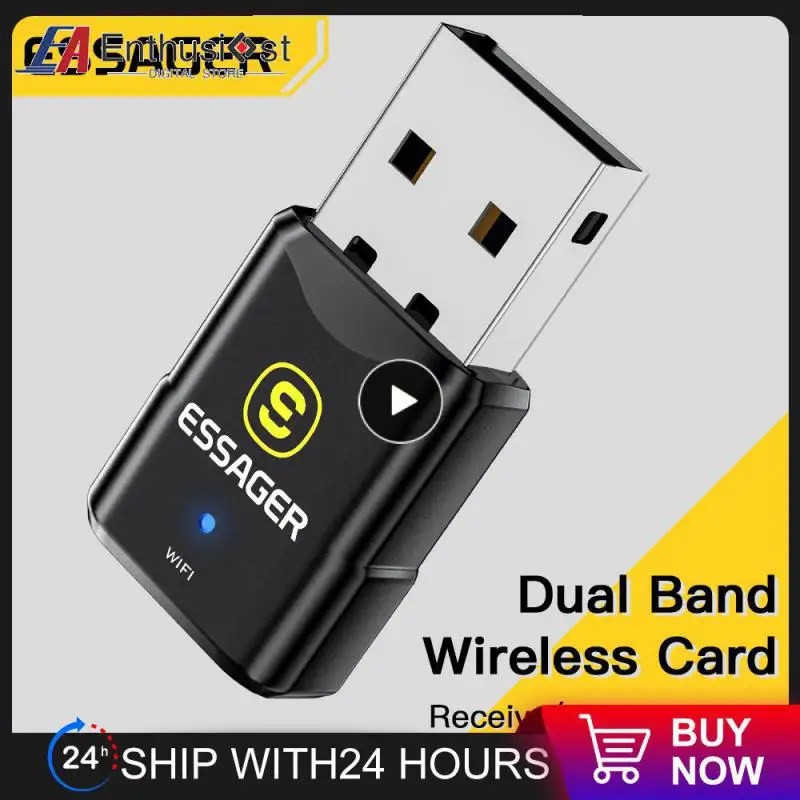 

Dual Band Wireless Network Card Wi-fi Receiver Dongle Antenna Wifi Adapter 2.4g/5g 150mbps Usb Receiver Laptop Accessories