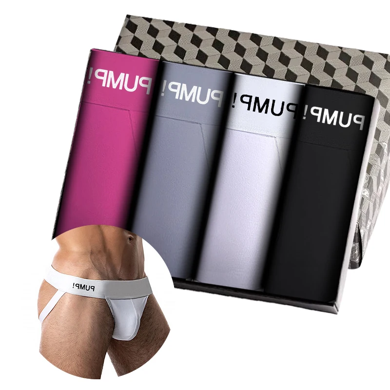 4 шт. мужские Трусы-стринги из хлопка |