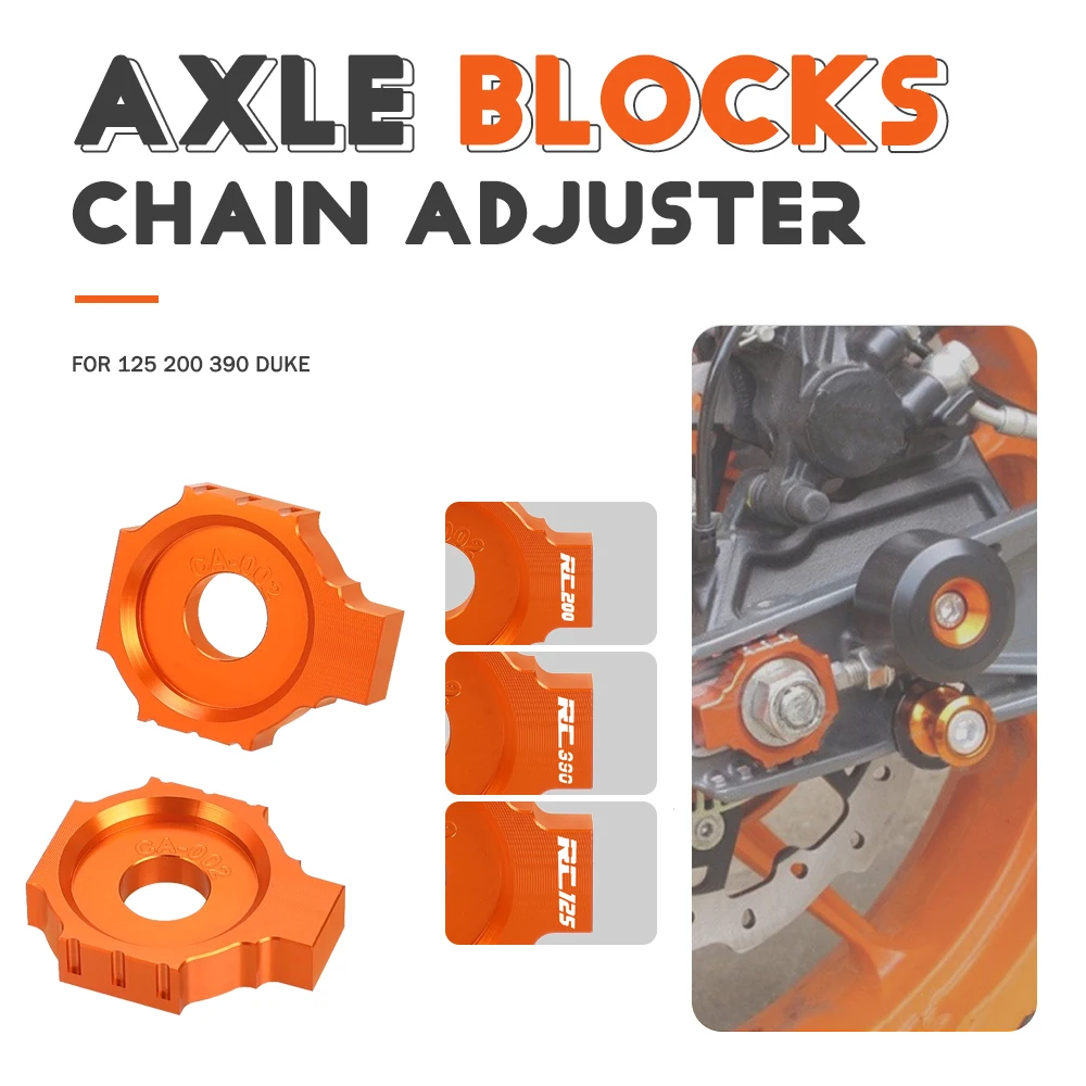

Motorcycle Accessories Axle Blocks Chain Adjuster FOR 125 200 390 Duke 2011-Later RC 125 200 390 2014-Later 2013 2014 2016 2017
