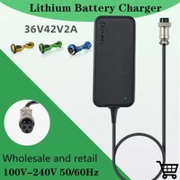 duxwire 42v 2a universal battery charger 100 240vac power supply for self balancing scooter hoverboard filled light green