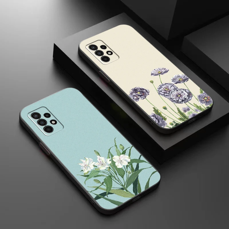 

Watercolor Painting Flowers And Plants Phone Case For Samsung Galaxy A32 4G 5G A51 4G 5G A71 4G 5G A72 4G 5G Silicone Cover
