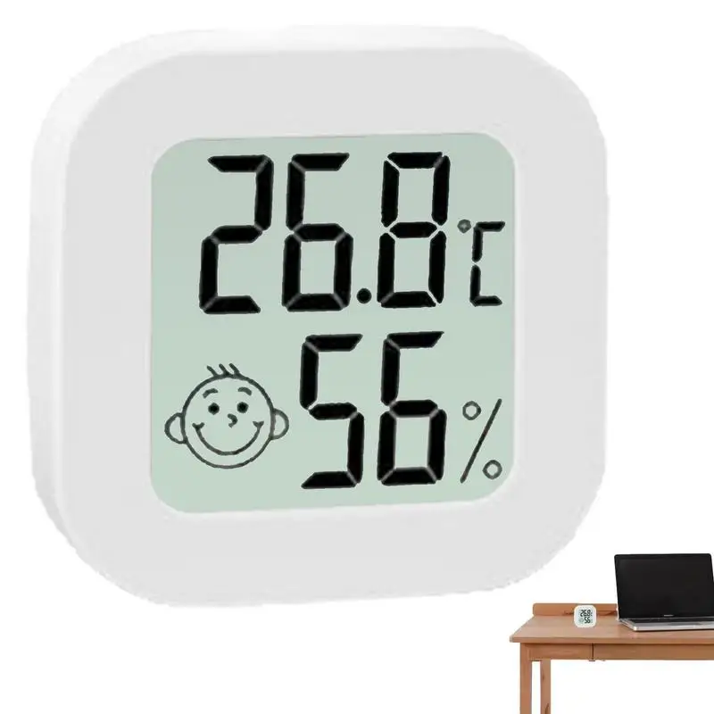 

MIni Outdoor Thermometer Humidity Gauge With Back Sticker High Precision Sensor Outdoor Thermometers Gauge For Home Room