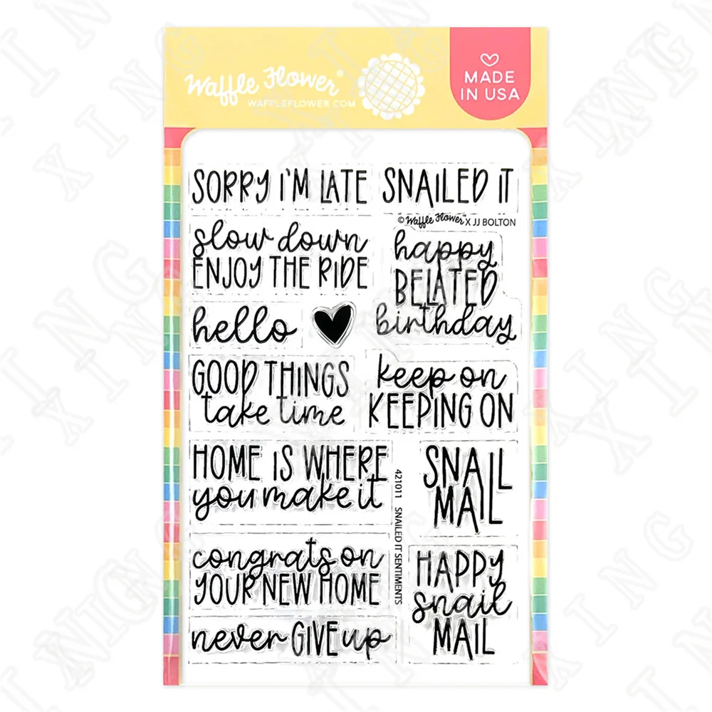 

Snailed It Sentiments Silicone Stamps Scrapbook Diary Decoration Embossing Template Diy Greeting Card Handmade 2022 New Arrival