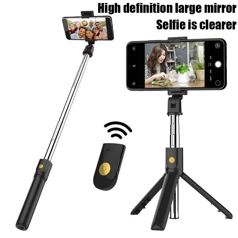 Беспроводная Bluetooth селфи-палка складная телескопическая палка мини-штатив для