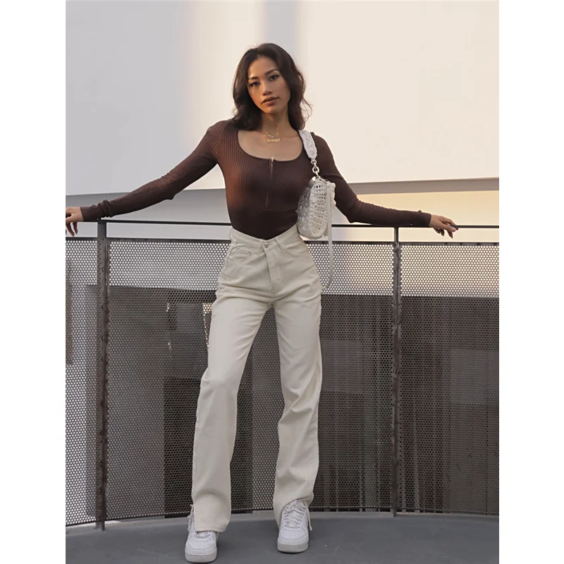 

Осенний эластичный облегающий боди, женская одежда для отдыха, однотонный комбинезон с трусиками-танга в рубчик, комбинезоны с квадратным в...