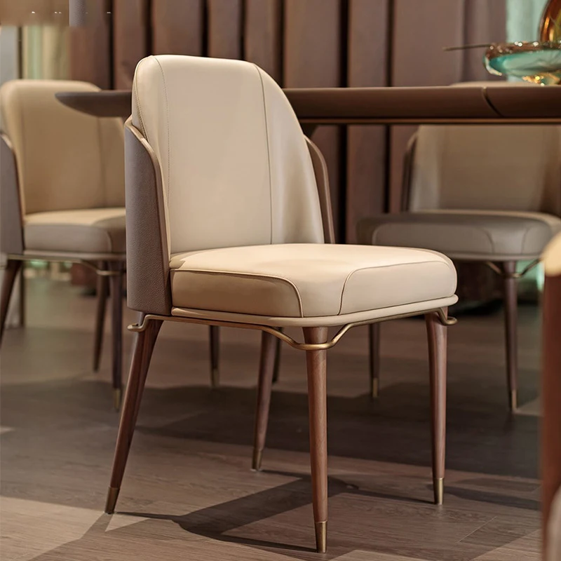 Дизайнерские обеденные стулья Learher, современные белые обеденные современные кожаные стулья, престольный стол, Обеденная Мебель для балкона...