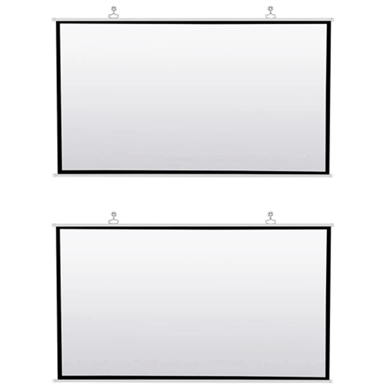 

Botique-2X Portable Projector Screen For Home Theater Outdoor HD White Foldable Anti-Crease (100Inch)