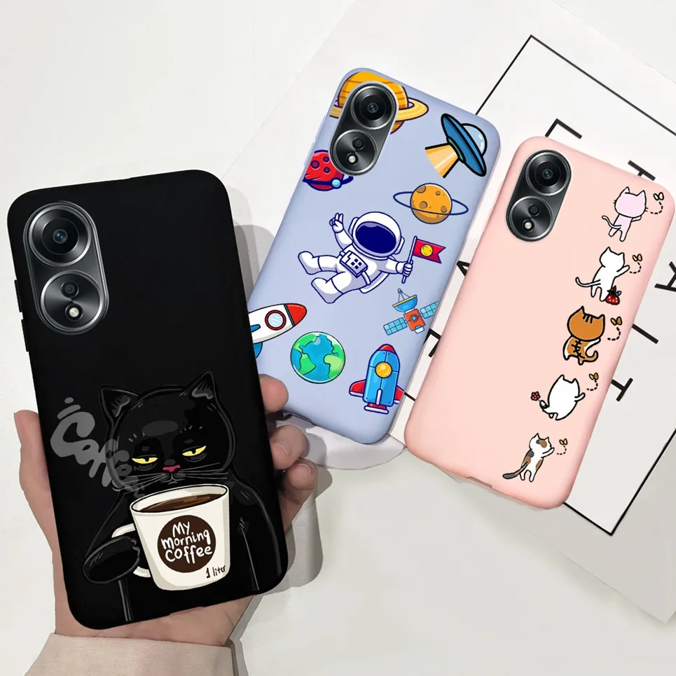 Крутой стильный мультяшный задний чехол для Oppo A58 4G 2023 детская модная задняя