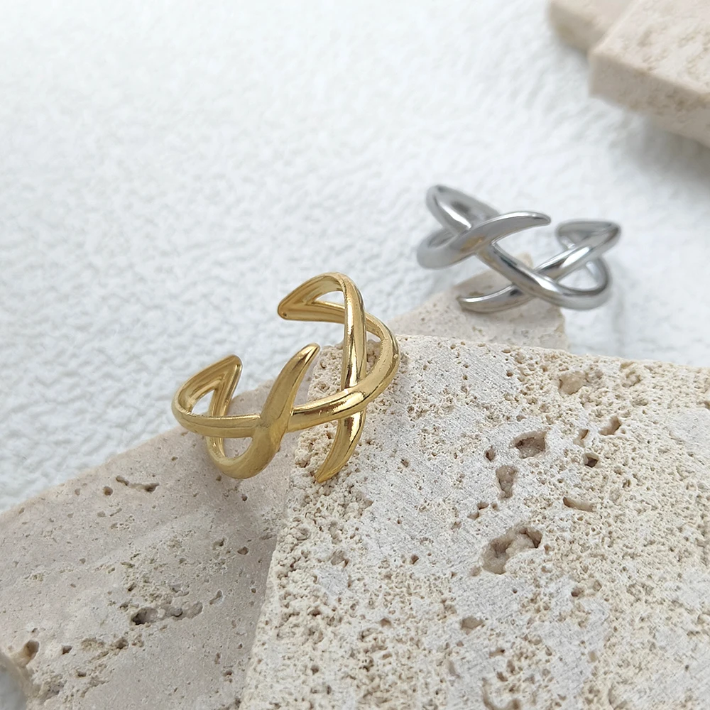 

Vintage Gold Color Heart Geometric Midi Joint Ring Set for Women Minimalist Metal Opening Knuckle Ring