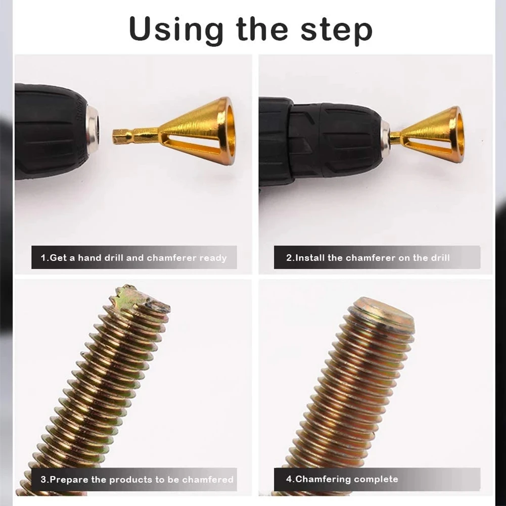

1/2pcs Deburring External Chamfer Tool Metal Hex Triangle Deburr Drills For Stainless Steel Copper Screw Fast Remove Burr Tools