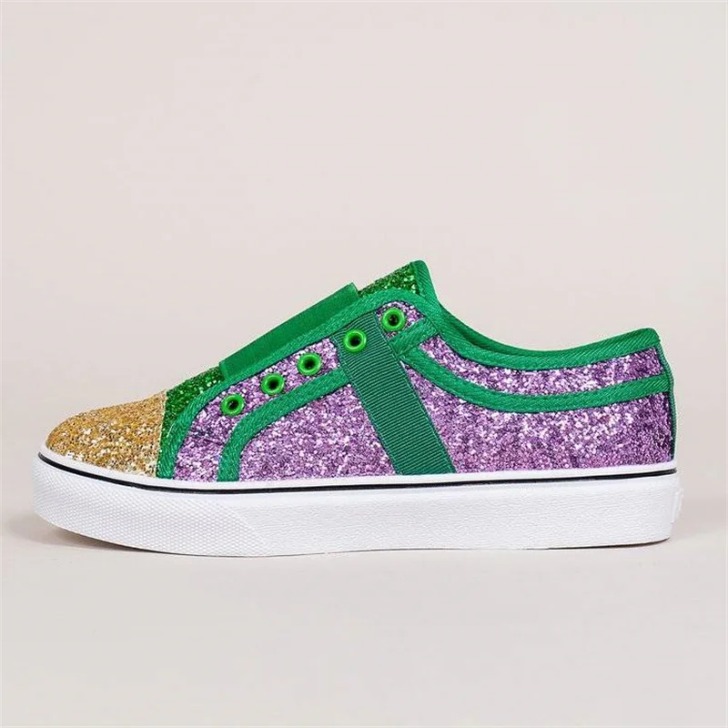 

Plus Size 42 Women Running Shoes 2022 New Brand Sneakers Lady Skate Shoes Bling Sequins Sports Female Jogging Trainers