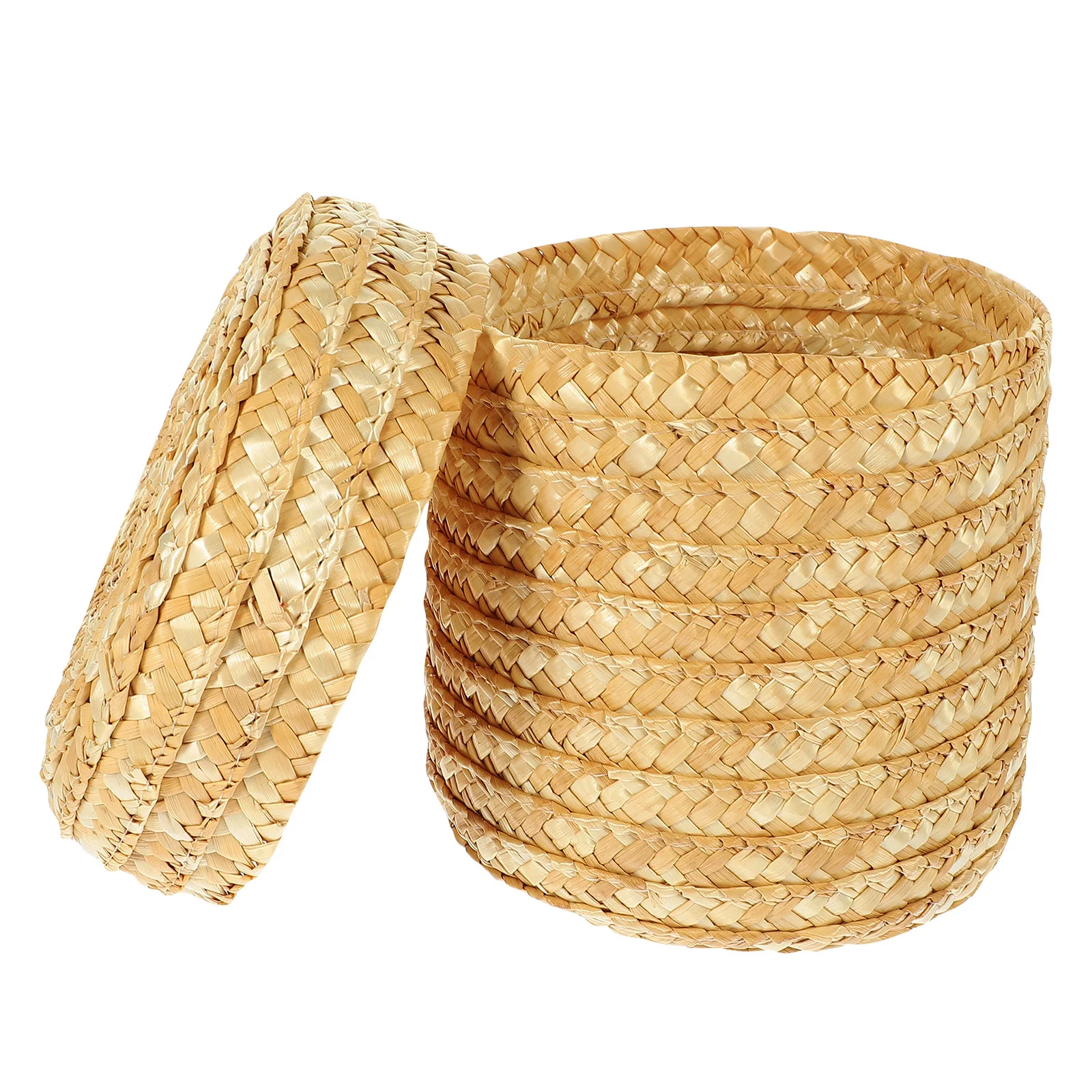 

Basket Storagewicker Woven Lid Rattan Picnic Bins Small Seagrass Organizer Baskets Box Toys Snack Sundriesfruit Makeup Bread