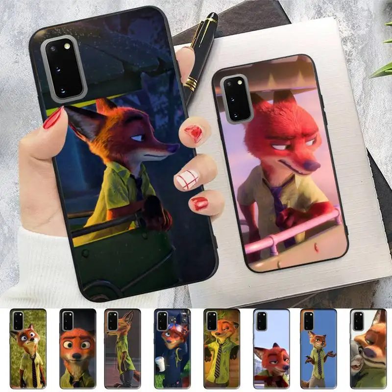 

Disney Nick Wilde Phone Case for Samsung S10 21 20 9 8 plus lite S20 UlTRA 7edge