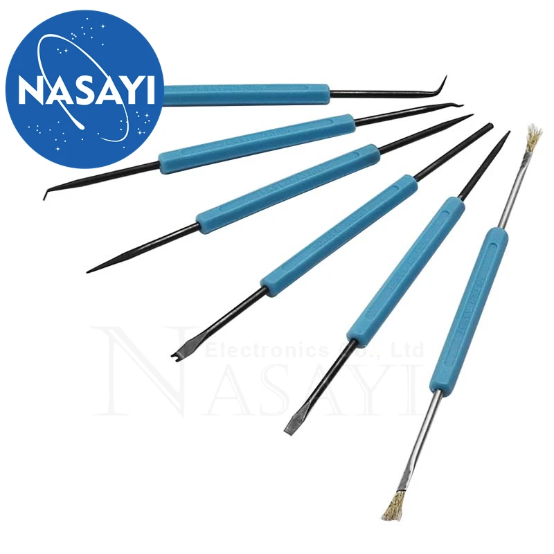 

Ремонтный паяльный инструмент, вспомогательный инструмент для пайки, набор из 6 предметов для пайки печатных плат, набор для пайки