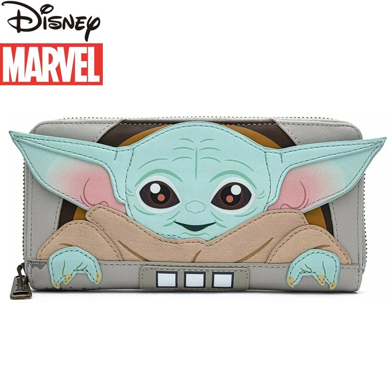 Disney New Star Wars Baby Yoda The Mandalorian PU Leather Backpack Women's Purse Fashion Cute Large Capacity Women's School Bag