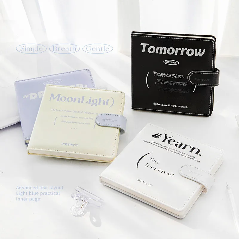 Tanie 1pc Ins Koreański Notatnik Kremowy Kolor Terminarz Tygodniowy Miesięczny Harmonogram PU Skóra Magnetyczne Zamknięcie Księga Gości Materiały Dla Studentów