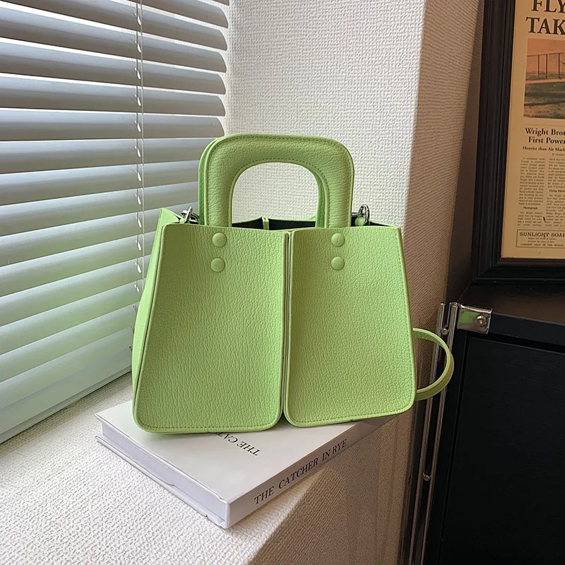 

Сумка для женщин, Новинка весна-лето 2023, вместительная Портативная сумка через плечо, Корейская версия, простая однотонная Сумка-тоут