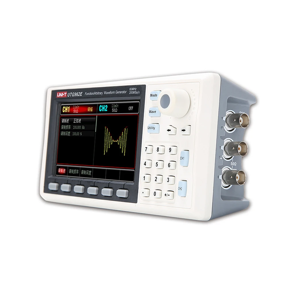 UNI-T UTG932E 30MHz UTG962E функция 60MHz/произвольный генератор сигналов 1μHz 4 3 Inch DDS поддержка