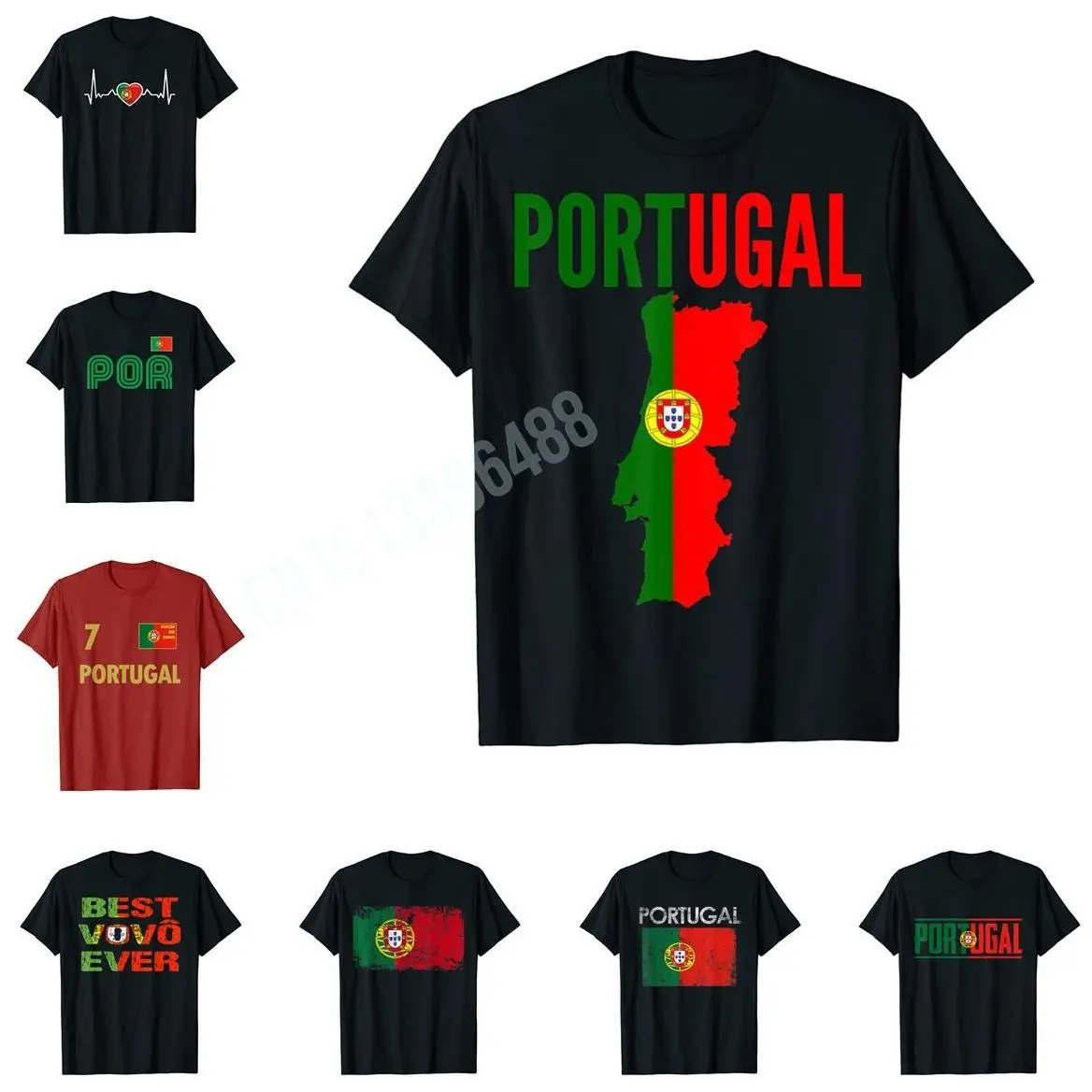 2022 Portugal Men T Shirt Fashion Portuguese Nation Team Cotton T-shirt Meeting Fitness Clothing Tees Country Flag PT