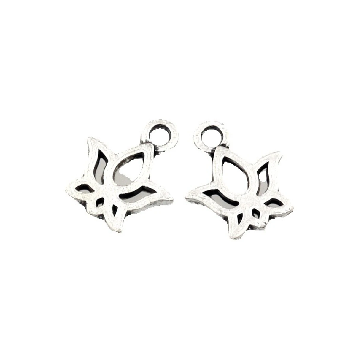 

50Pcs 11*13mm Lotus Flower Head Meditation Yoga Pendants For Jewelry Making Handmade Craft